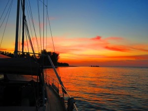 kudat sailing living aboard sunset