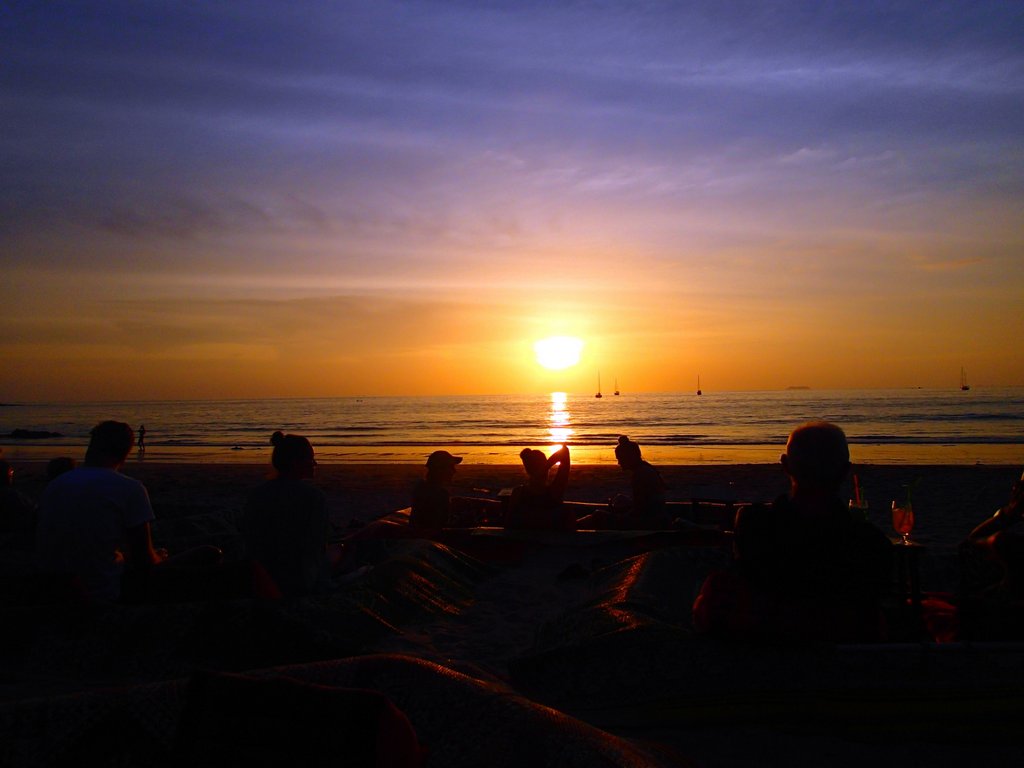 beautiful sunset thailand beach sv delos
